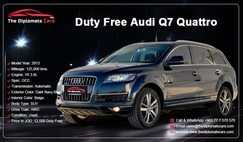 Audi Q7 Quattro S-Line 2013