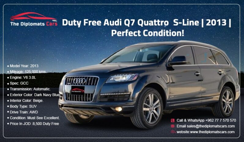 Audi Q7 Quattro S-Line 2013