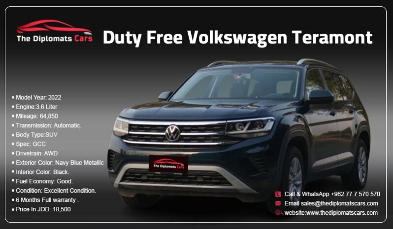 Duty Free Volkswagen Teramount 2022