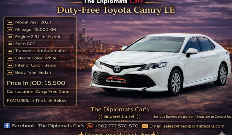Toyota Camry Le 2023